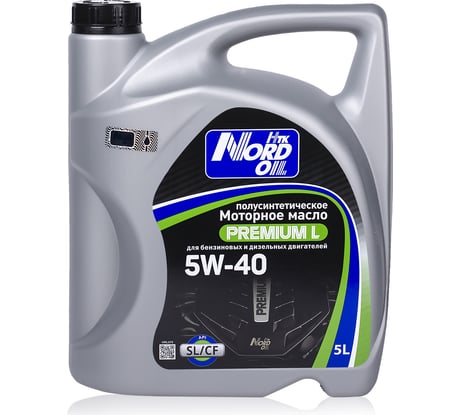 Моторное масло NORD OIL Premium L 5W-40, SL/CF, 5 л NRL075
