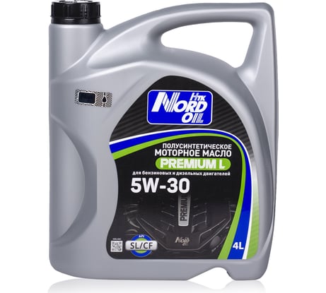 Моторное масло NORD OIL Premium L 5W-30, SL/CF 4 л NRL082