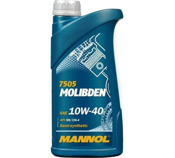 Полусинтетическое моторное масло MANNOL MOLIBDEN 10W-40, 1 л 75051