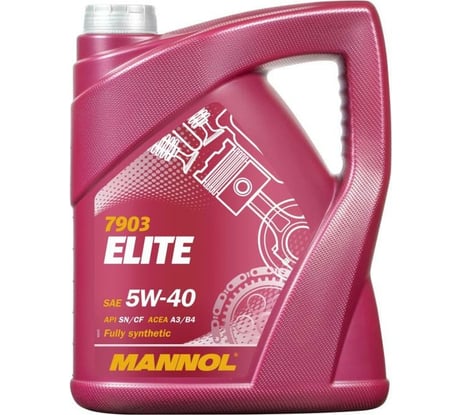 Синтетическое моторное масло MANNOL ELITE 5W40 5 л 79035