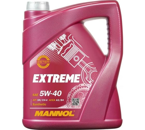 Синтетическое моторное масло MANNOL EXTREME 5W40 5 л 1022 - выгодная .
