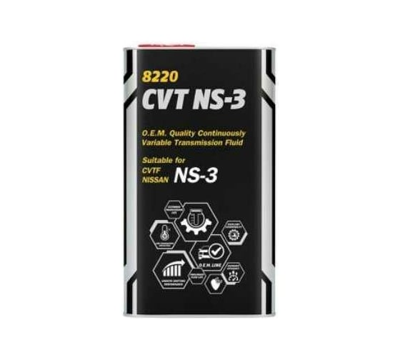 Синтетическое трансмиссионное масло MANNOL CVT NS-3 1 л, metal 3080