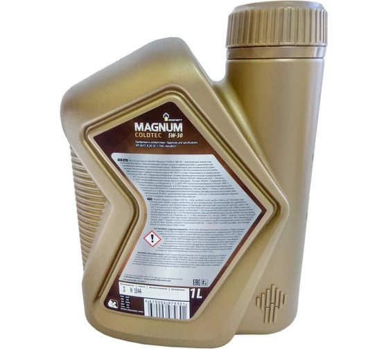 Моторное синтетическое масло Роснефть Magnum Coldtec 5W-30, канистра 5 л 40813250