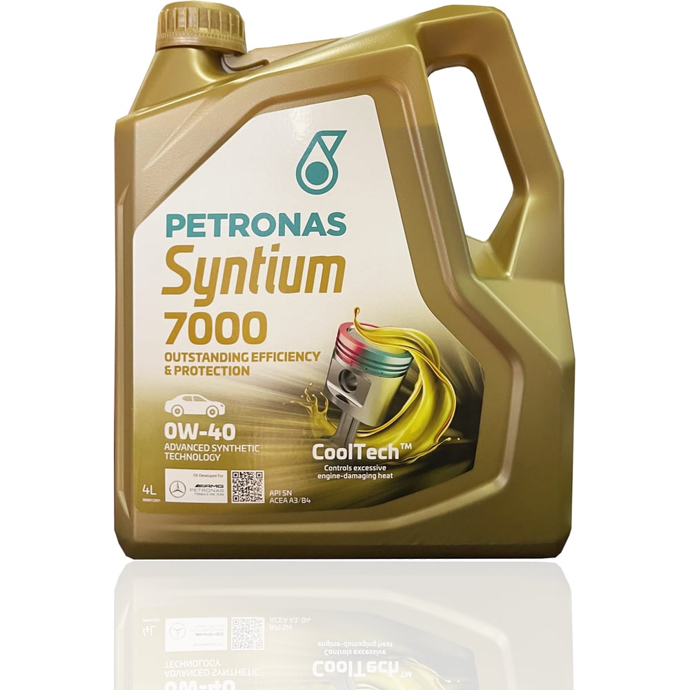 Моторное масло Petronas SYNTIUM 7000 синтетическое, 0W40, 4 л ...