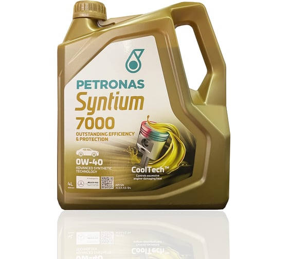 Моторное масло Petronas SYNTIUM 7000 синтетическое, 0W40, 4 л 70001K1YEU