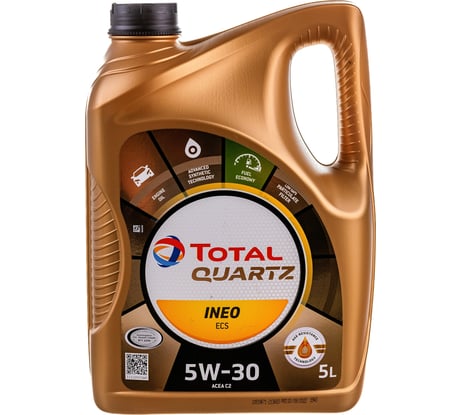 Масло для 4-х тактных двигателей TOTAL (11772) QUARTZ INEO ECS 5W30, 5 л 213683