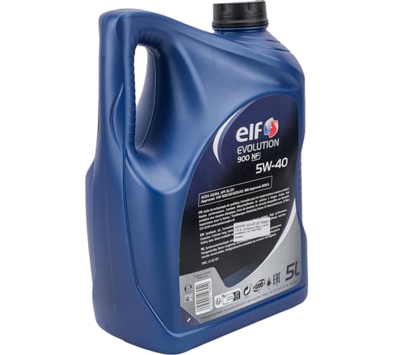 Моторное масло для 4-х тактных двигателей ELF EVOLUTION 900 NF 5W40, 5л 213908