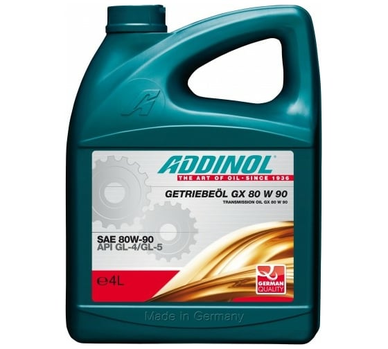 Трансмиссионное масло Addinol GETRIEBEÖL GX 80W 90 4 л 4014766250438 74202025 1