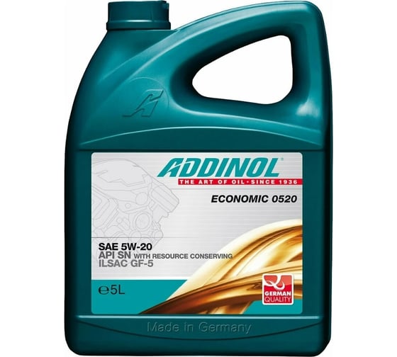 Моторное масло Addinol ECONOMIC 0520 SAE 5W-20, 5 л 4014766241399