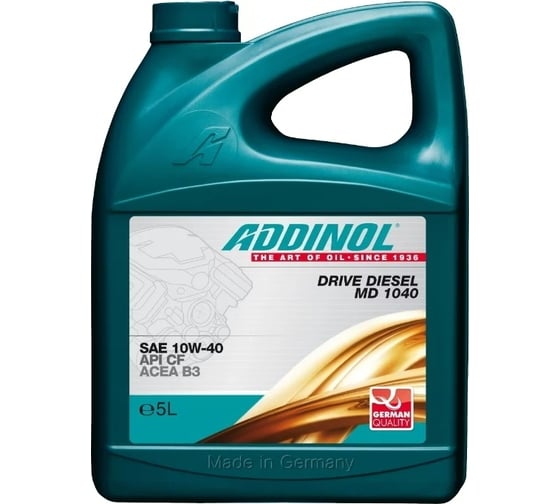 Моторное полусинтетическое масло Addinol DRIVE DIESEL MD 1040, 5 л 4014766240583 1