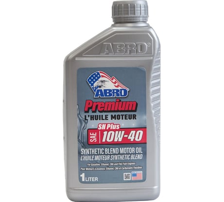 Моторное масло ABRO Premium Synthetic Blend полусинтетика SAE 10W40 1 л MO-SB-10-40-SP-1L