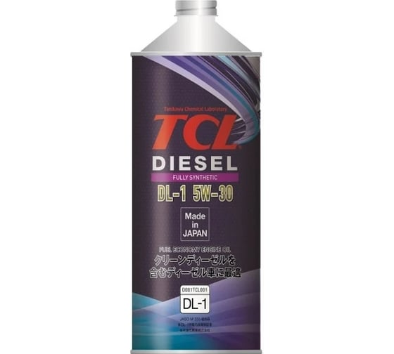 Масло для дизельных двигателей SOFT99 TCL Diesel, Fully Synth, DL-1, 5W30, 1 л арт. D0010530 160982 1