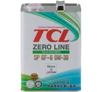 Моторное масло SOFT99 TCL Zero Line Fully Synth, Fuel Economy, SP, GF-6, 0W30, 4 л арт. Z0040030SP 1741013