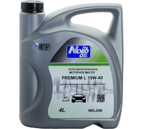 Моторное масло NORD OIL Premium L 15W-40 SL/CF 4л NRL058