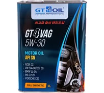 Масло GT OIL gt 4 vag, sae 5w-30, api sn, 4 л 8809059409879