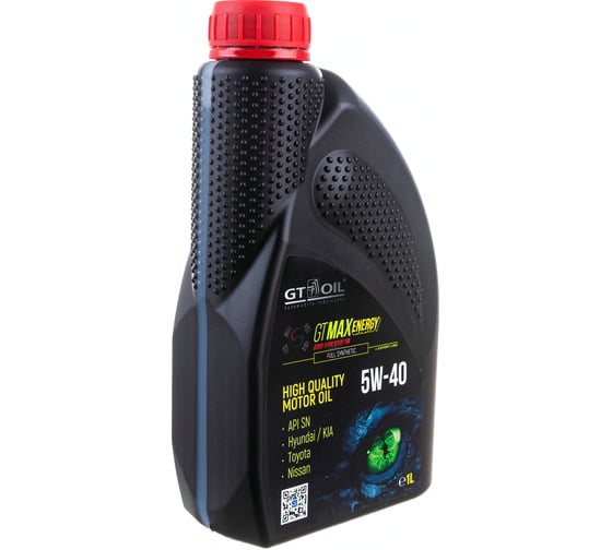 Масло GT OIL gt max energy sae 5w-40 api sn, 1 л 8809059410639