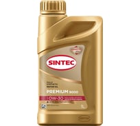 Синтетическое моторное масло Sintec PREMIUM 9000 SAE 0W-30, API SP/CF, ACEA A3/B4, 1 л 600122