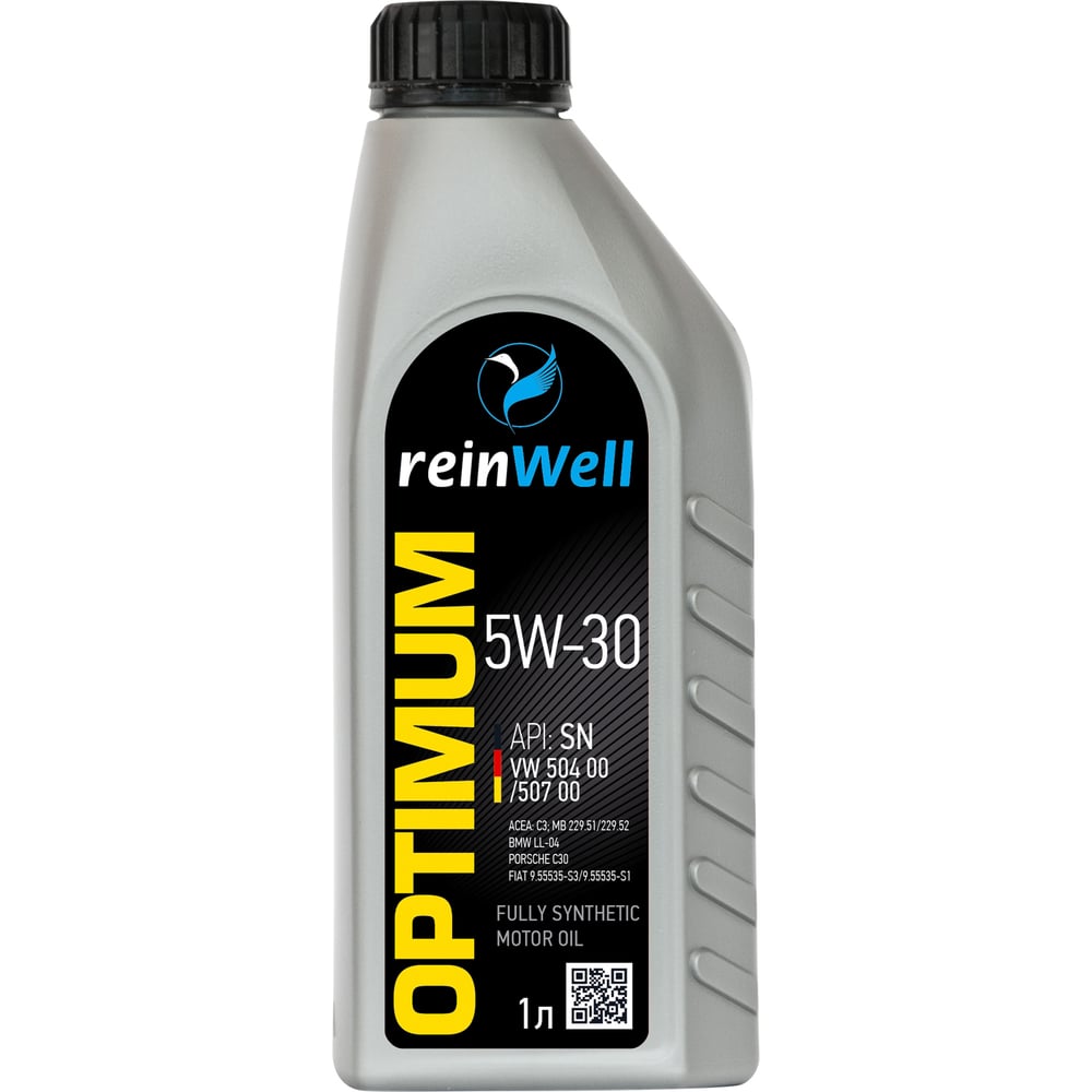 Моторное масло Reinwell 5W-30, API SN, VW 504.00/507.00, 1 л 4943 ...