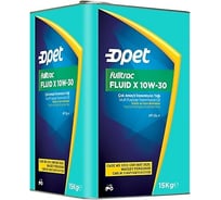 Универсальное тракторное масло OPET Fulltrac Fluid X минеральное, 10W-30, GL-4, 15 кг 601886966
