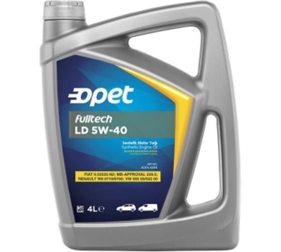 Моторное масло OPET Fulltech LD синтетическое, 5W-40, SN, A3/B4, 4 л 601439148 1