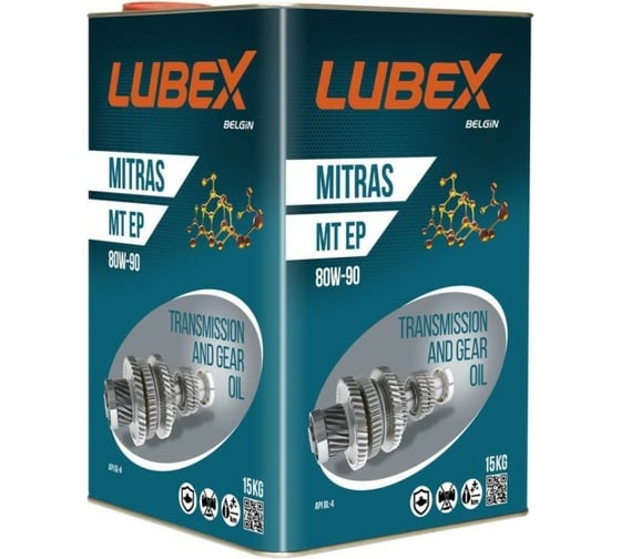 Минеральное трансмиссионное масло Lubex MITRAS MT EP 80W-90 15 кг L020-0898-0015