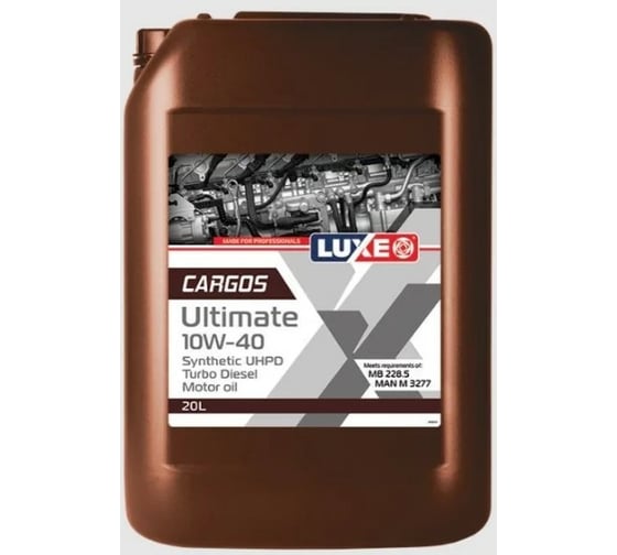 Моторное масло LUXE Cargos ultimate uhpd turbo diesel 10w40, 20 л 30206 1