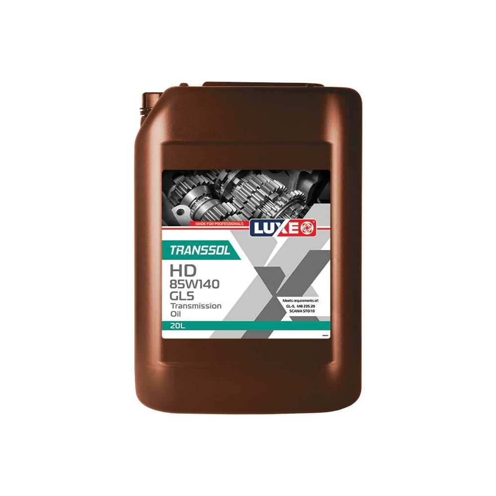 Трансмиссионное масло LUXE transsol hd 85w140 gl- 5 20 л 30250 ...