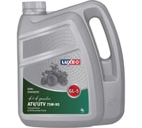 Трансмиссионное масло LUXE luxе quadro atv/utv gl-5 75w90, п/синт., 4x4, 4л 30407