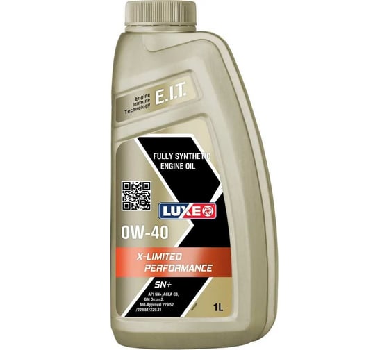 Моторное масло LUXE x-limited performance 0w-40 sn+ 1л 30362