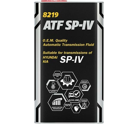 Синтетическое трансмиссионное масло MANNOL ATF SP-IV 1 л Metal 3079