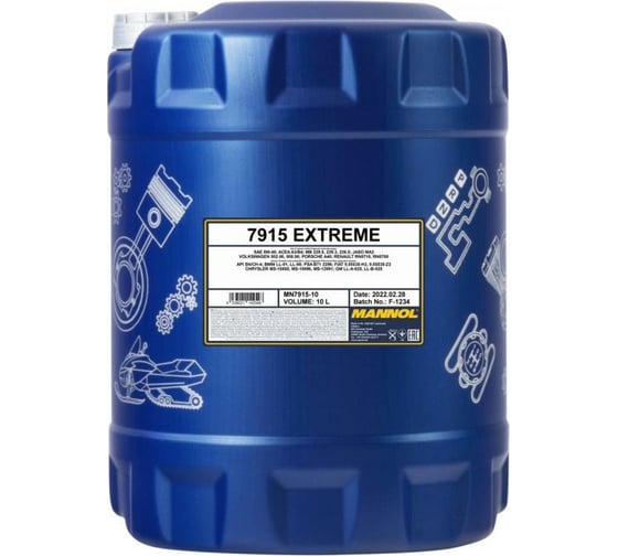Синтетическое моторное масло MANNOL EXTREME 5W-40 10 л 791510