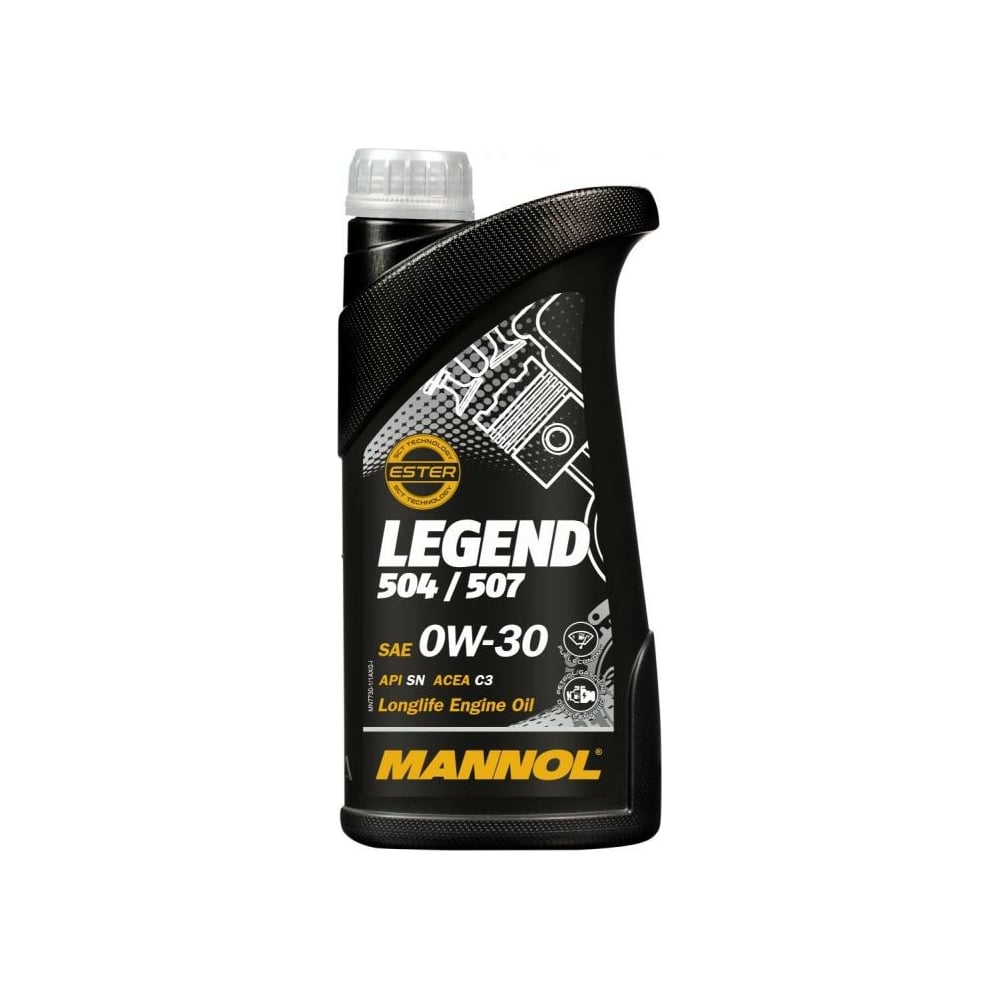 Синтетическое моторное масло MANNOL LEGEND 504/507 0W30 1 л 77301 ...