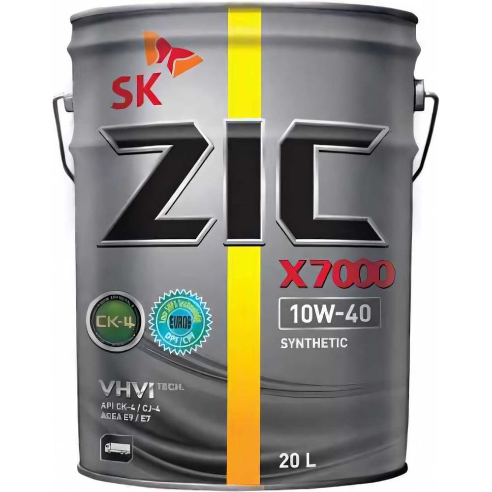 Zic X7000 AP 10w40 для коммерч. E7, CI-4/SL (синт.) канистра