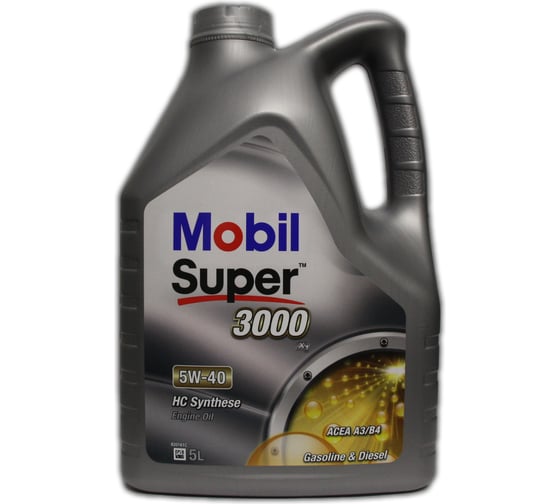 Моторное масло MOBIL Super 3000 X1 5W-40 (5л), (Бельгия), 150565 1