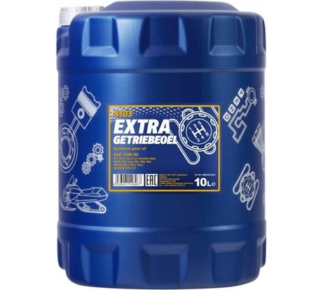 Синтетическое трансмиссионное масло MANNOL EXTRA GETRIEBEOEL 75W-90, 10 л 1305