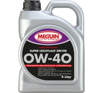 Синтетическое моторное масло MEGUIN Megol Motorenoel Super Leichtlauf Driver 0W-40 CF/SN A3/B4, 4л 9065
