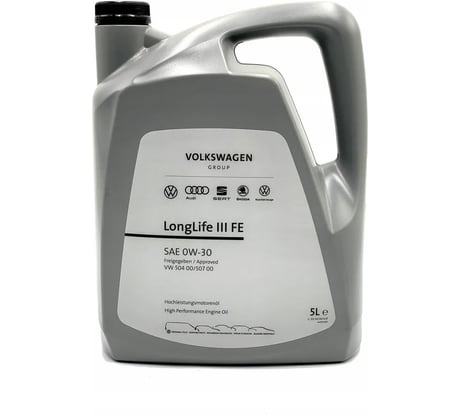 Синтетическое моторное масло VAG VW Group LongLife III FE 0W-30 5л GS55545M4