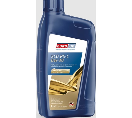 Моторное масло EUROLUB ECO PS-C 0W-30, ACEA C2, синтетическое, 1 л 219001 1