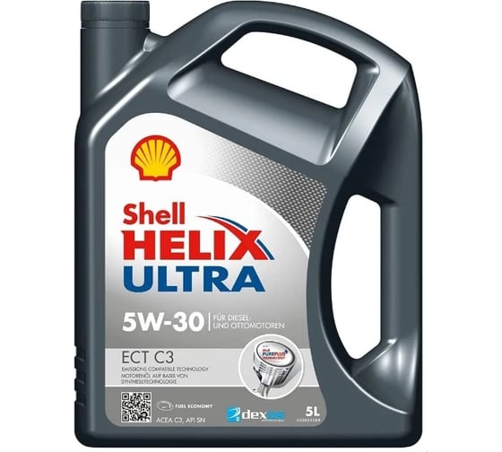 Синтетическое моторное масло SHELL Helix HX8 ECT 5W-30 SN C3, 5л 550048100 1