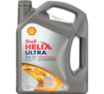 Синтетическое моторное масло SHELL Helix Ultra Professional AF 5W-30 SL A5/B5, 5л 550046289
