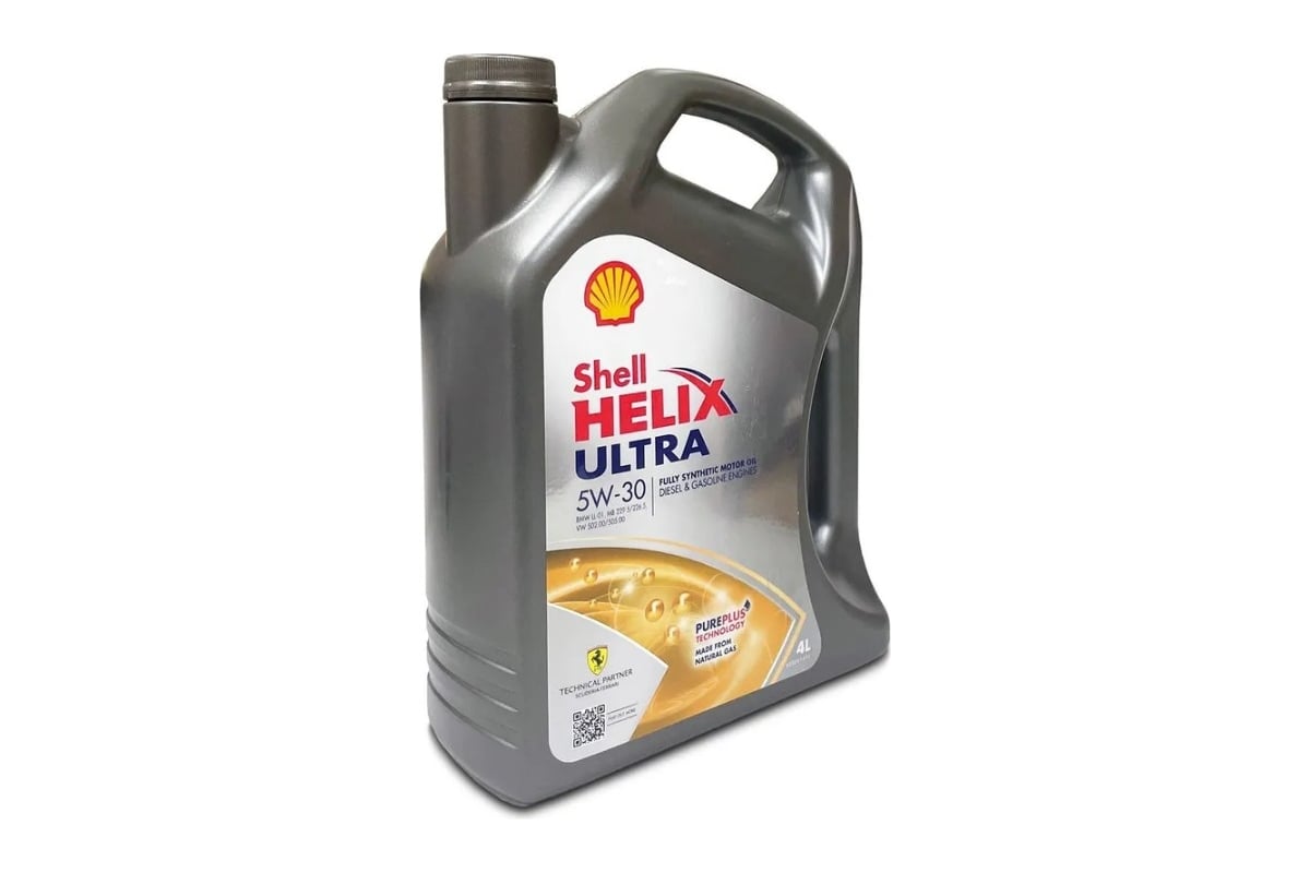 Синтетическое моторное масло SHELL Helix Ultra 5W-30 CF/SL A3/B3/A3/B4, 4 л  550046387