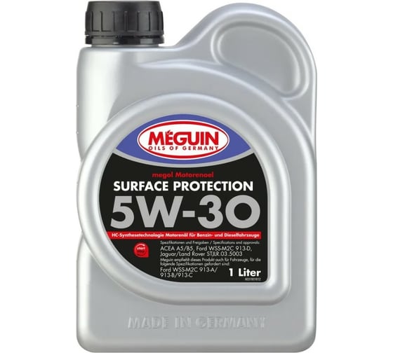 Моторное масло MEGUIN Megol Motorenoel Surface Protection НС-синтетическое, 5W-30, A5/B5, 1 л 3193 1