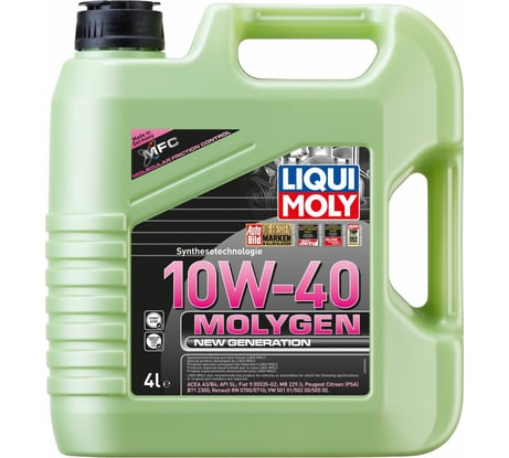 НС-синтетическое моторное масло LIQUI MOLY Molygen New Generation 10W-40 4 л 8538