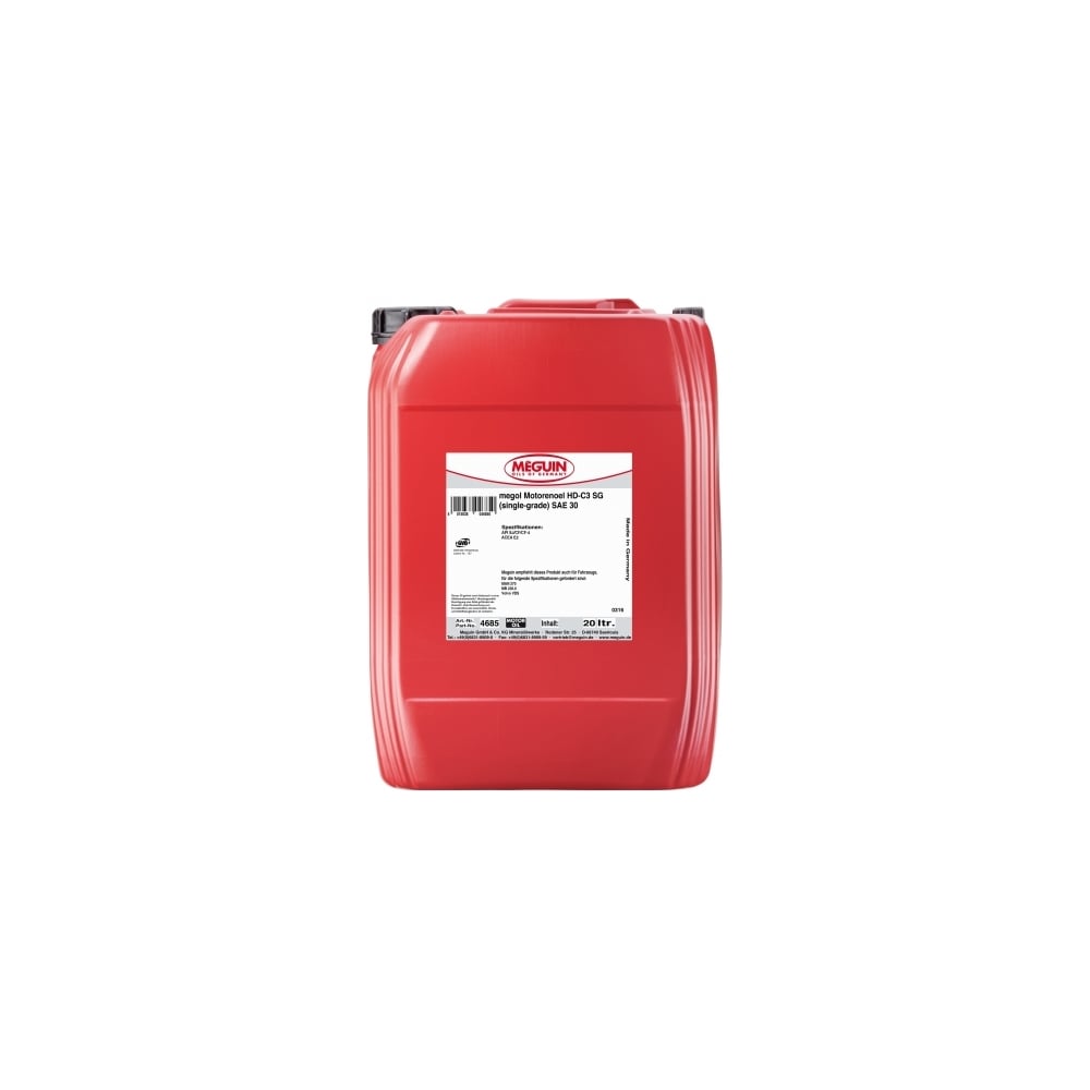 Минеральное моторное масло MEGUIN Megol Motorenoel HD-C3 SG 30W CF/CF-4 ...