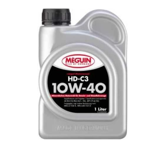 Минеральное моторное масло MEGUIN Megol Motorenoel Synergetic 10W-40 CG-4/SL A3/B3/E3, 1л 6332 1