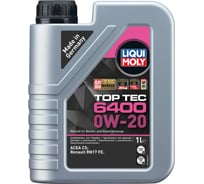Моторное масло LIQUI MOLY Top Tec 6400 НС-синтетическое, 0W-20, C5, 1 л 21584