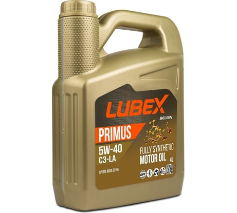 Синтетическое моторное масло Lubex PRIMUS C3-LA 5W-40 SN C3 4 л L034-1297-0404
