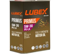 Синтетическое моторное масло Lubex PRIMUS PG-LA 5W-30 SN C2/C3 3,2 л L034-1327-0632