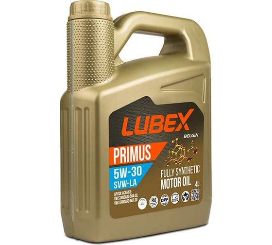 Синтетическое моторное масло Lubex PRIMUS SVW-LA 5W-30 SN C3 4 л L034-1624-0404