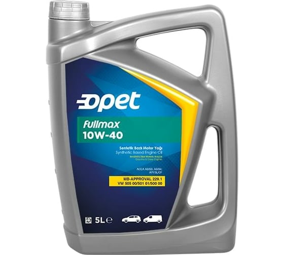 Синтетическое моторное масло OPET Fullmax 10W-40 CF/SL A3/B3/A3/B4, 5л 601439902